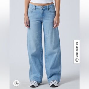 NWT Pacsun Casey Light Indigo Low Rise Baggy Jeans